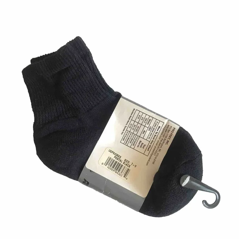 NWT PRO FEET USPS Certified Black Quarter Socks Wmn Size 7-9 XS Fits 12.5-5 Shoe